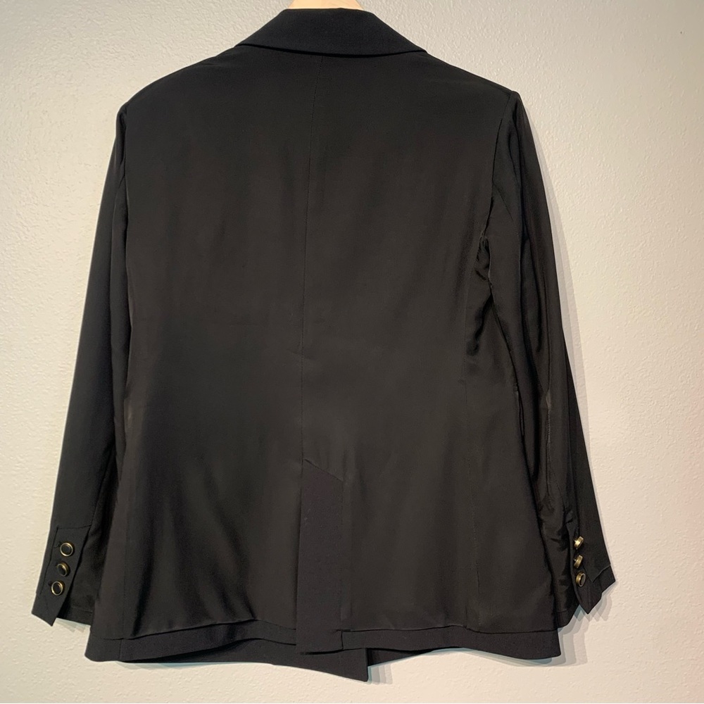 ZARA Wool Blend Structured Blazer Black Tailored Jacket NWT Medium - Picture 6 of 12